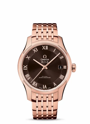 Omega De Ville Hour Vision Master Chronometer Sedna Gold / Brown / Bracelet 433.50.41.21.13.001 (43350412113001)